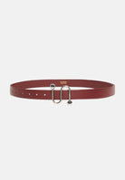 SPORTMAX Cintura bordeaux da donna in vitello liscio con fibbia a S 2612501021600 002 SPORTMAX 