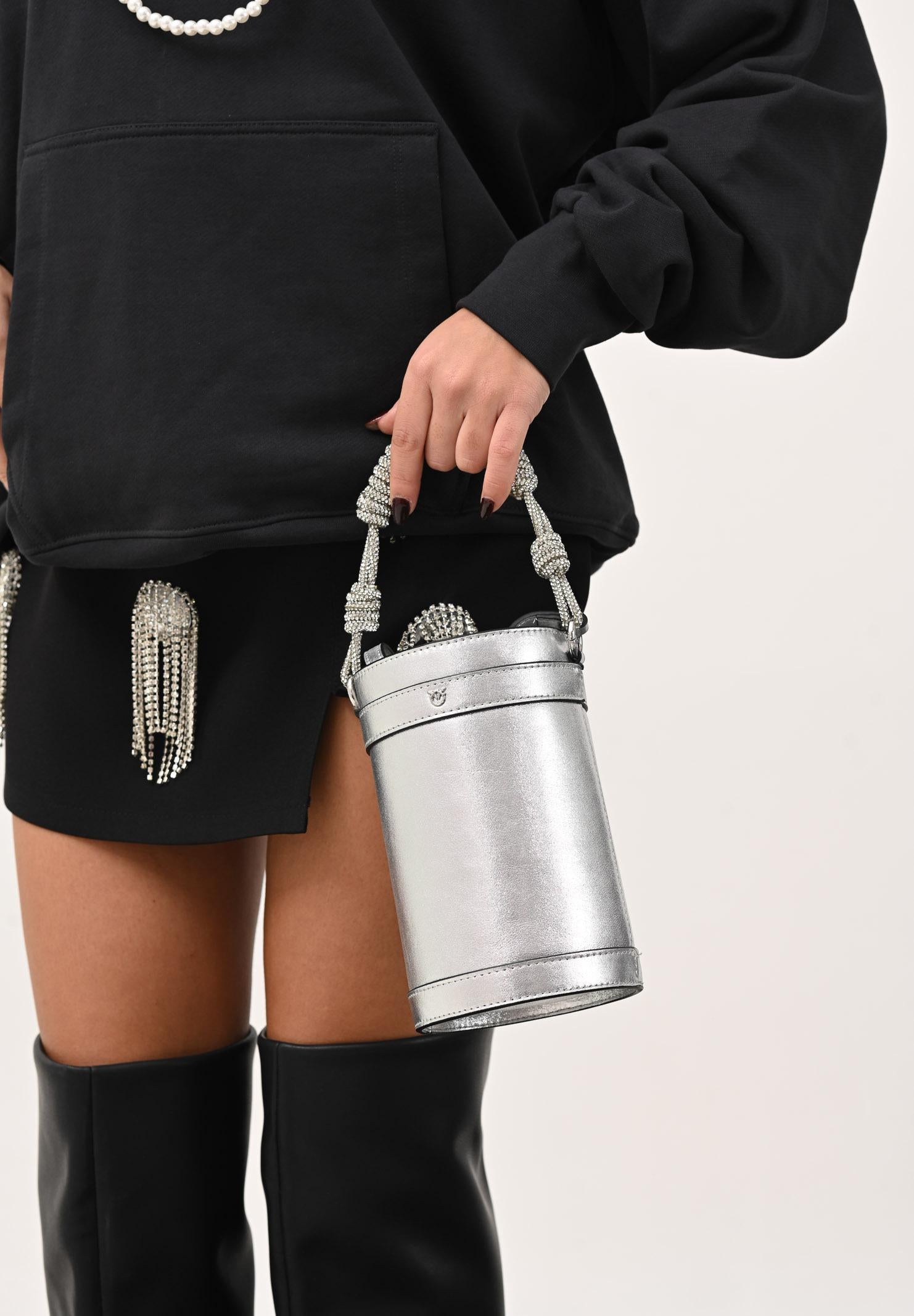 PINKO Mini bucket argento da donna 105910A291 ZZFN PINKO 