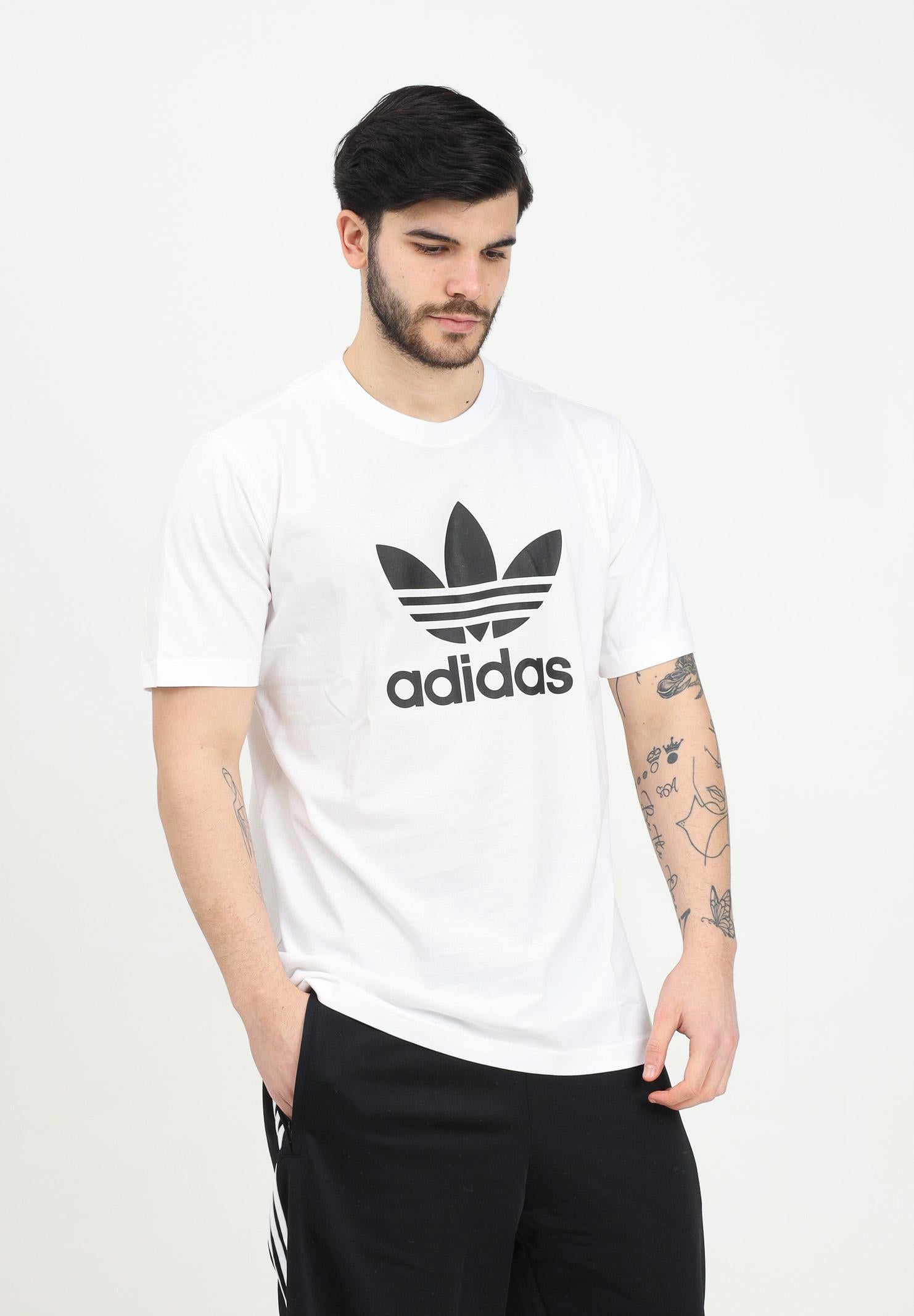 ADIDAS ORIGINALS T-shirt a manica corta Adicolor Trefoil bianca da uomo IV5353 . ADIDAS ORIGINALS 