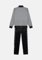 JORDAN Tuta grigia e nera da bambino con bande logate 95A449 K0E JORDAN 