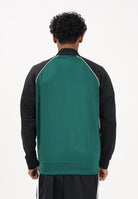 ADIDAS ORIGINALS Felpa con zip SST verde e nera da uomo KE3509 . ADIDAS ORIGINALS 