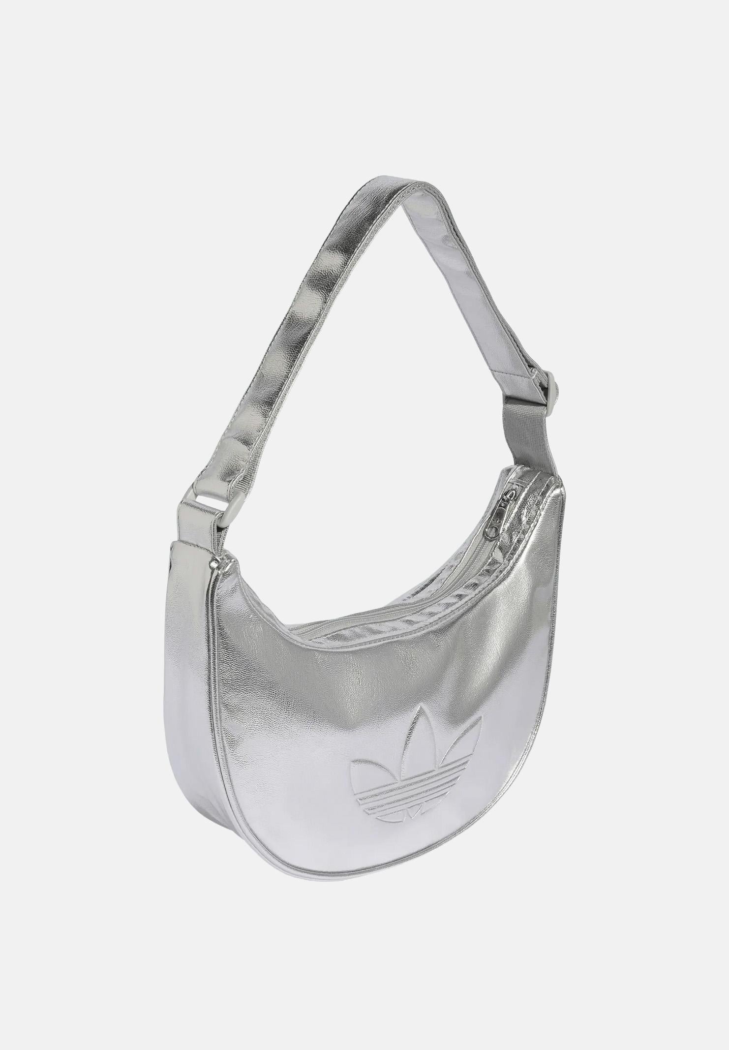 ADIDAS ORIGINALS borsa a spalla Adicolor Half Crescent Bag Metallic PU silver metallic argento donna. KR1562 . ADIDAS ORIGINALS 