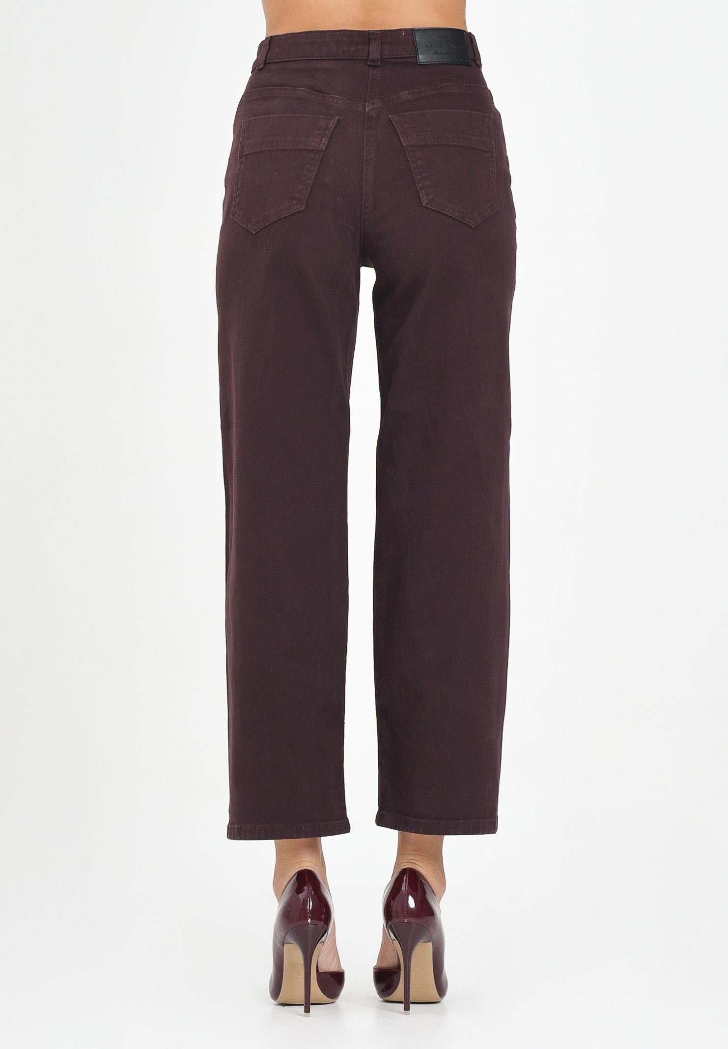 ELISABETTA FRANCHI Jeans in denim bordeaux da donna PJ04D56E2 EA4 ELISABETTA FRANCHI 