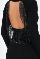 SIMONA CORSELLINI Abito corto nero da donna con scollo sul retro A25CEABO5201-C00220 V0003 SIMONA CORSELLINI 