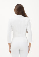 ELISABETTA FRANCHI Giacca crop avorio da donna GI22261E2 360 ELISABETTA FRANCHI 