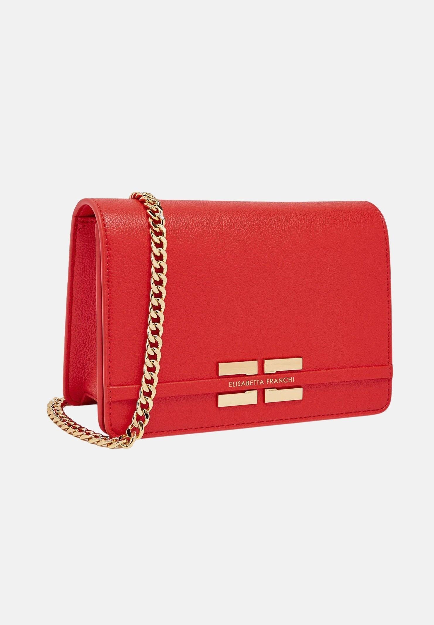 ELISABETTA FRANCHI Pochette rossa da donna con logo BS39A61E2 H85 ELISABETTA FRANCHI 