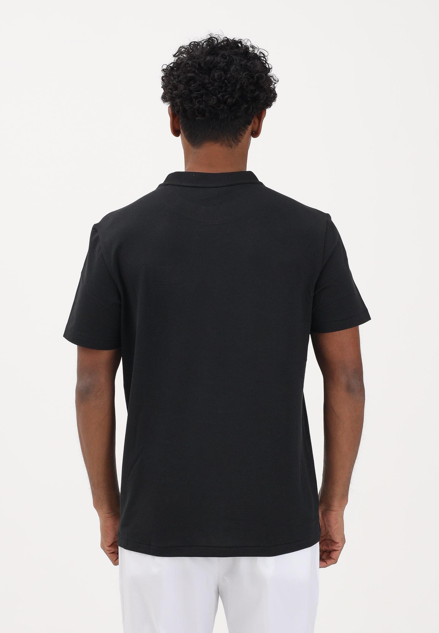 LACOSTE T-shirt a manica corta nera da uomo in piqué con marchio jacquard TH5060 031 LACOSTE 