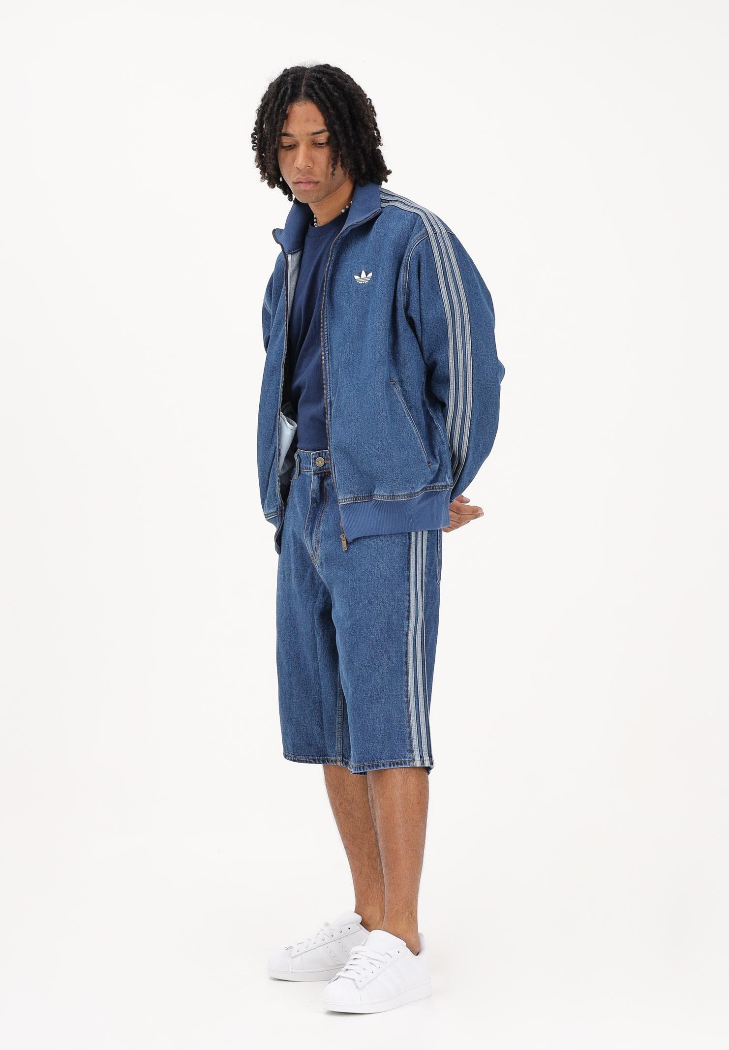 ADIDAS ORIGINALS Shorts FIREBIRD ADICOLOR in denim medio da uomo KD1500 . ADIDAS ORIGINALS 