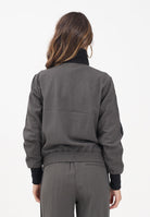 ADIDAS ORIGINALS Felpa con zip verde militare da donna JY3523 . ADIDAS ORIGINALS 