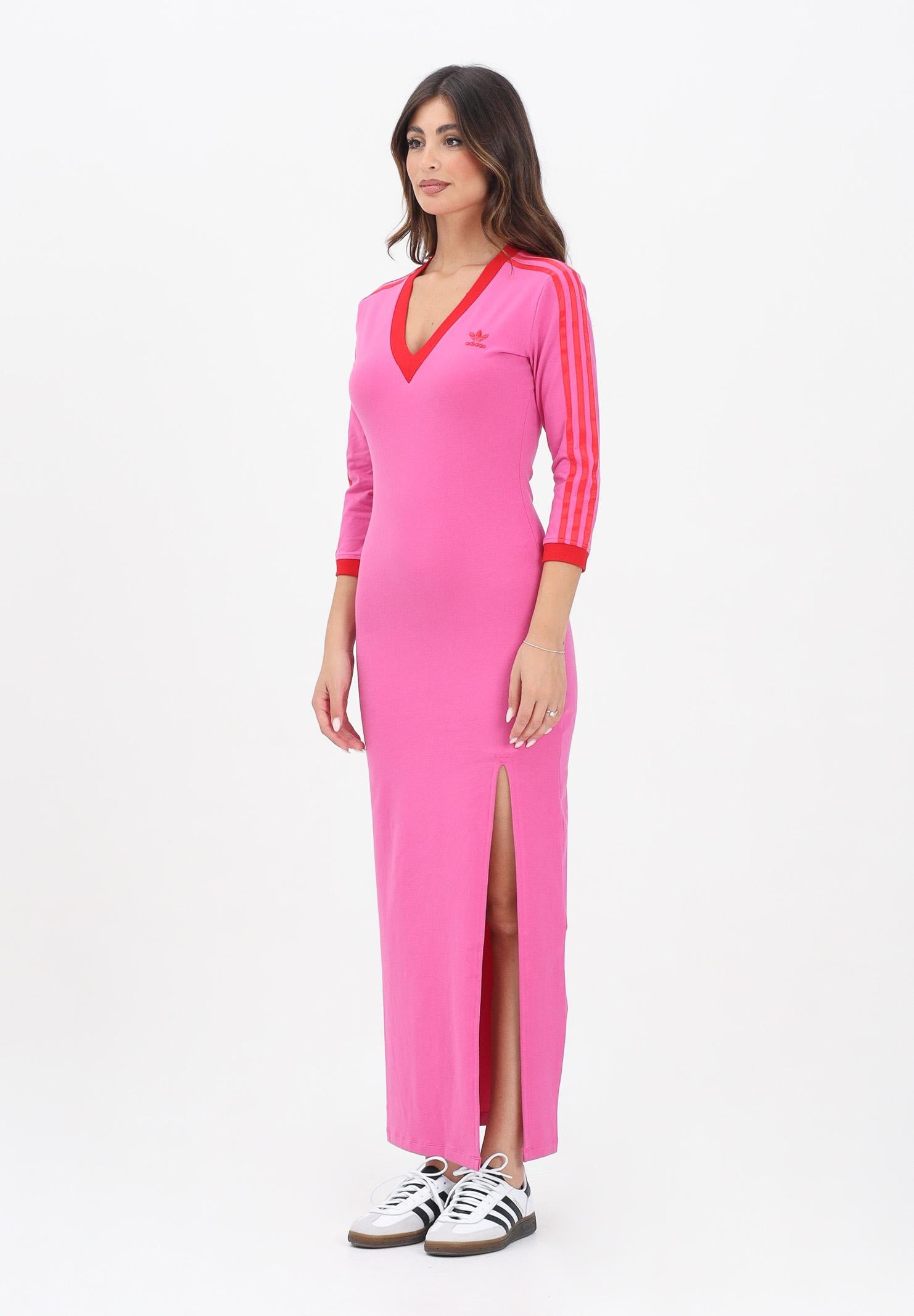 ADIDAS ORIGINALS Abito lungo Adicolor Classics 3-Stripes rosa da donna JY2941 . ADIDAS ORIGINALS 