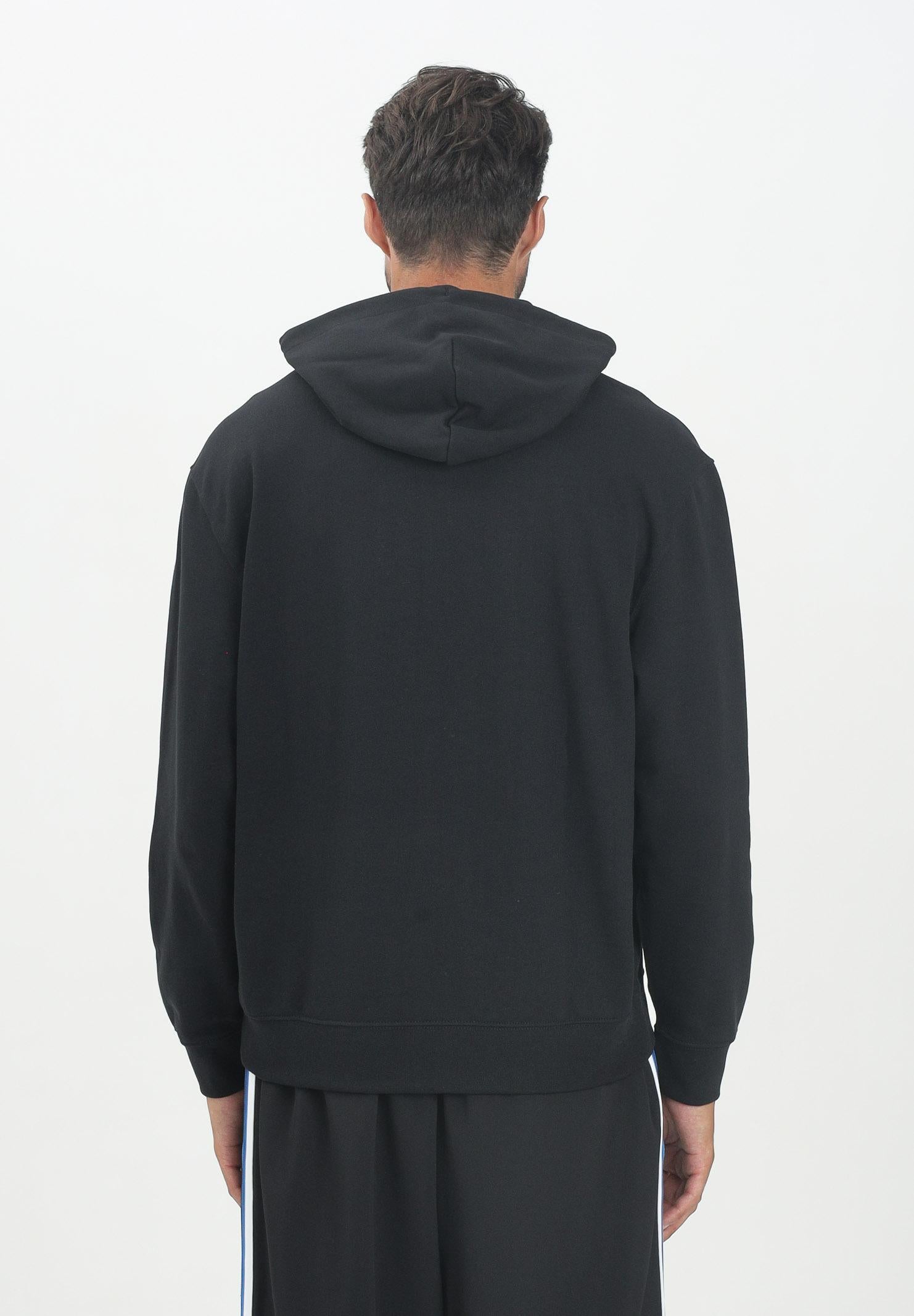 CALVIN KLEIN JEANS Felpa con cappuccio nera da uomo rifinita da ricamo logo LV04RC295GUB1  CALVIN KLEIN JEANS 