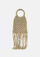 TWENTY FOURHAITCH Borsa a mano oro da donna realizzata con una lavorazione intrecciata in micro strass BAG0004562P OR TWENTY FOURHAITCH 