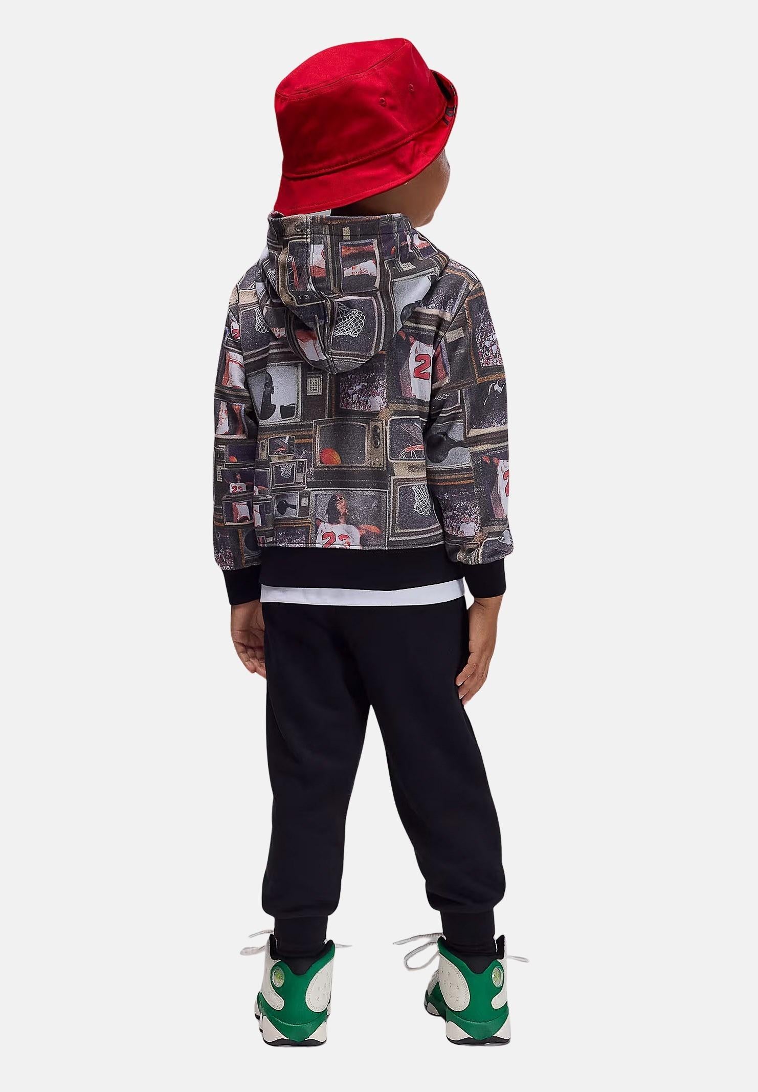 JORDAN Tuta Brooklyn nera da bambino 85F239 023 JORDAN 