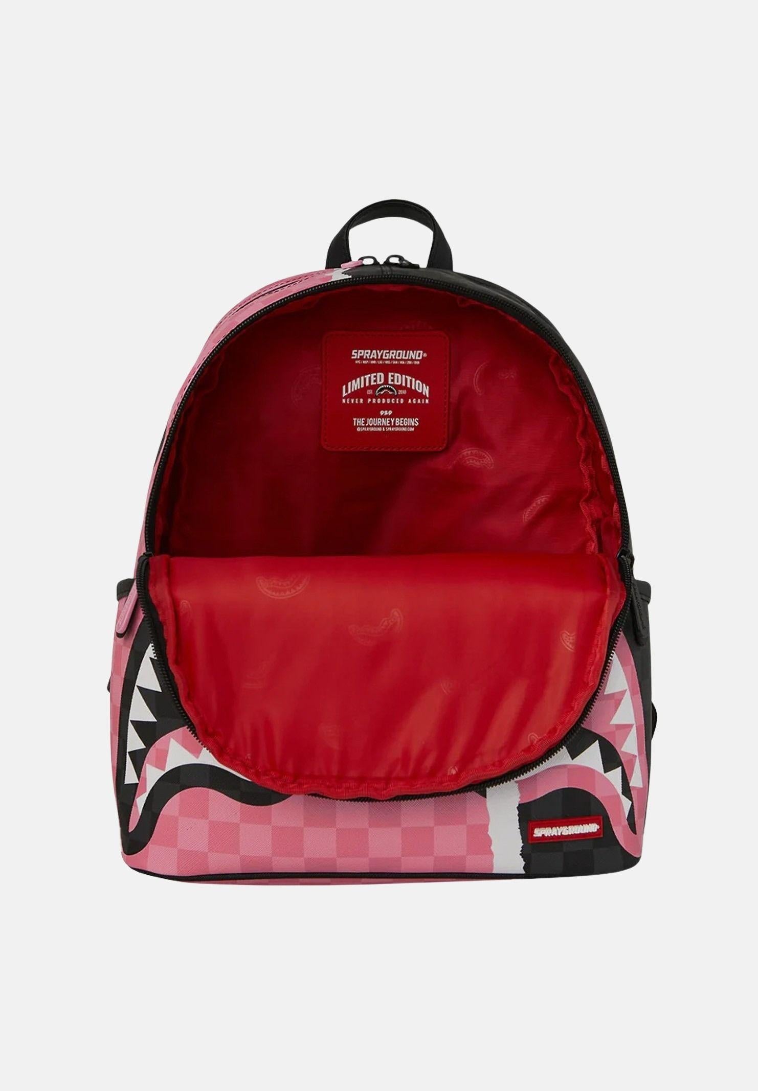 SPRAYGROUND Zaino PINK AND BLACK TEAR SIP SAVAGE BACKPACK nero e rosa da donna 910B8276NZ . SPRAYGROUND 