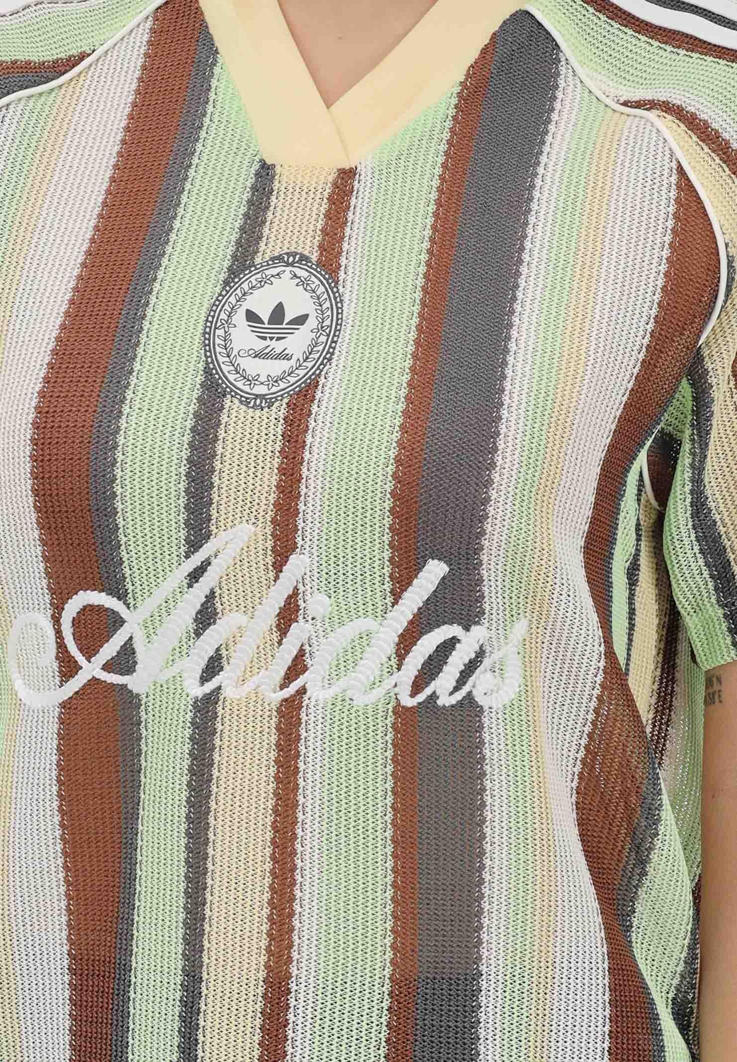 ADIDAS ORIGINALS T-shirt a manica corta SUMMER GLOW KNITTED OVERSIZED multicolore da donna KY3162 . ADIDAS ORIGINALS 