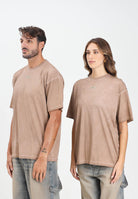 GCDS T-shirt a manica corta marrone per uomo e donna con logo B2CM2313JF1 30 GCDS 