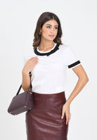 MAX MARA T-shirt a manica corta bianca da donna con dettaglio gioiello 2526976013600 009 MAX MARA 