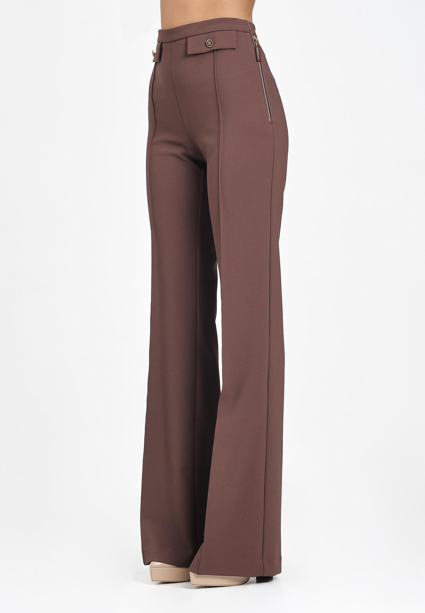 ELISABETTA FRANCHI Pantalone elegante marrone da donna PA12156E2 EA3 ELISABETTA FRANCHI 