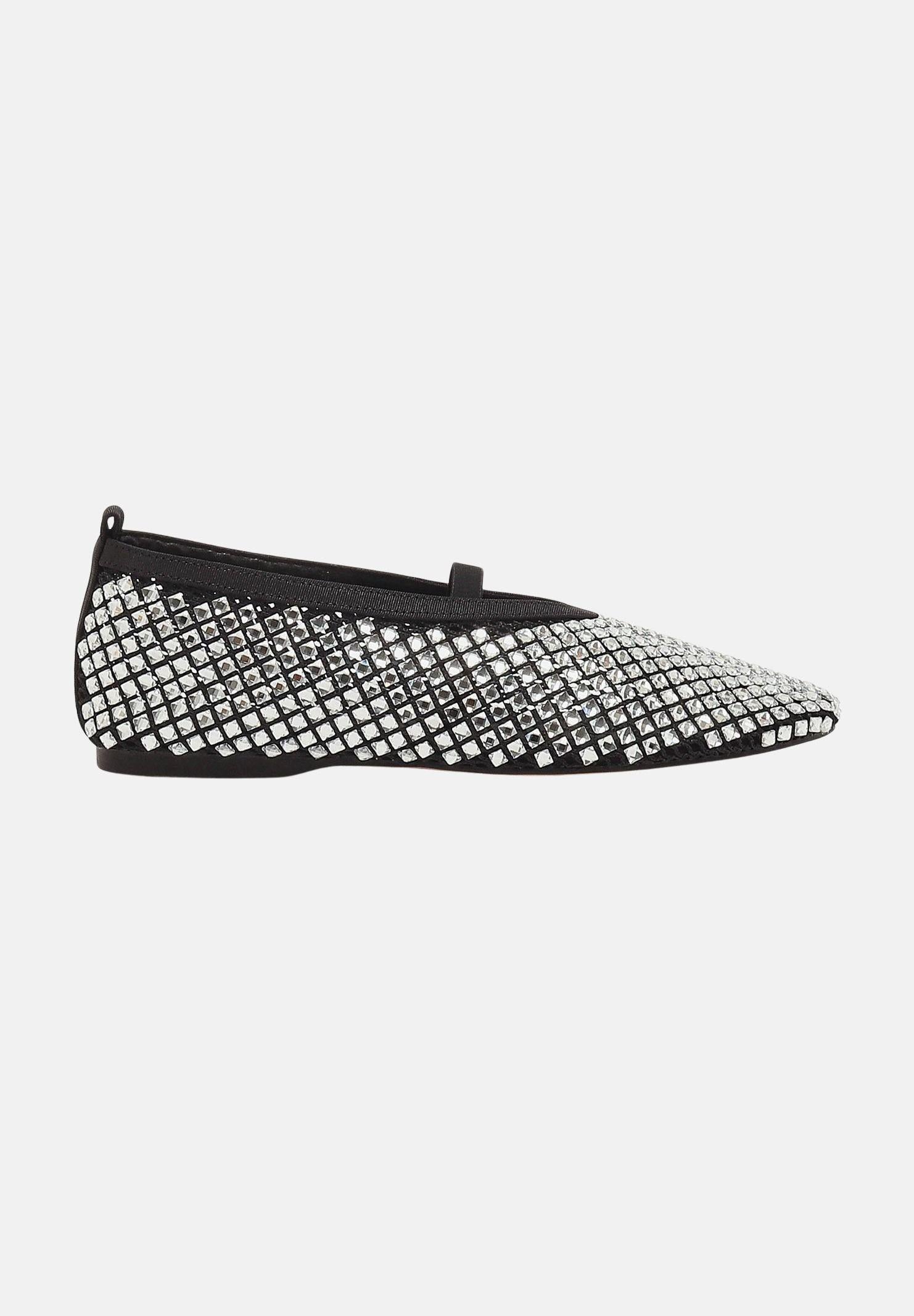 TWENTY FOURHAITCH Ballerine BOUNTY nere e argento da donna S0114NER NER TWENTY FOURHAITCH 