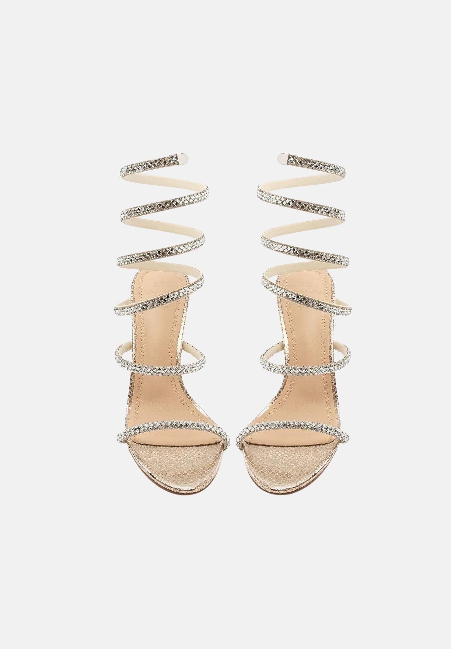 TWENTY FOURHAITCH Sandali con tacco oro da donna SH378ORO62P OR TWENTY FOURHAITCH 
