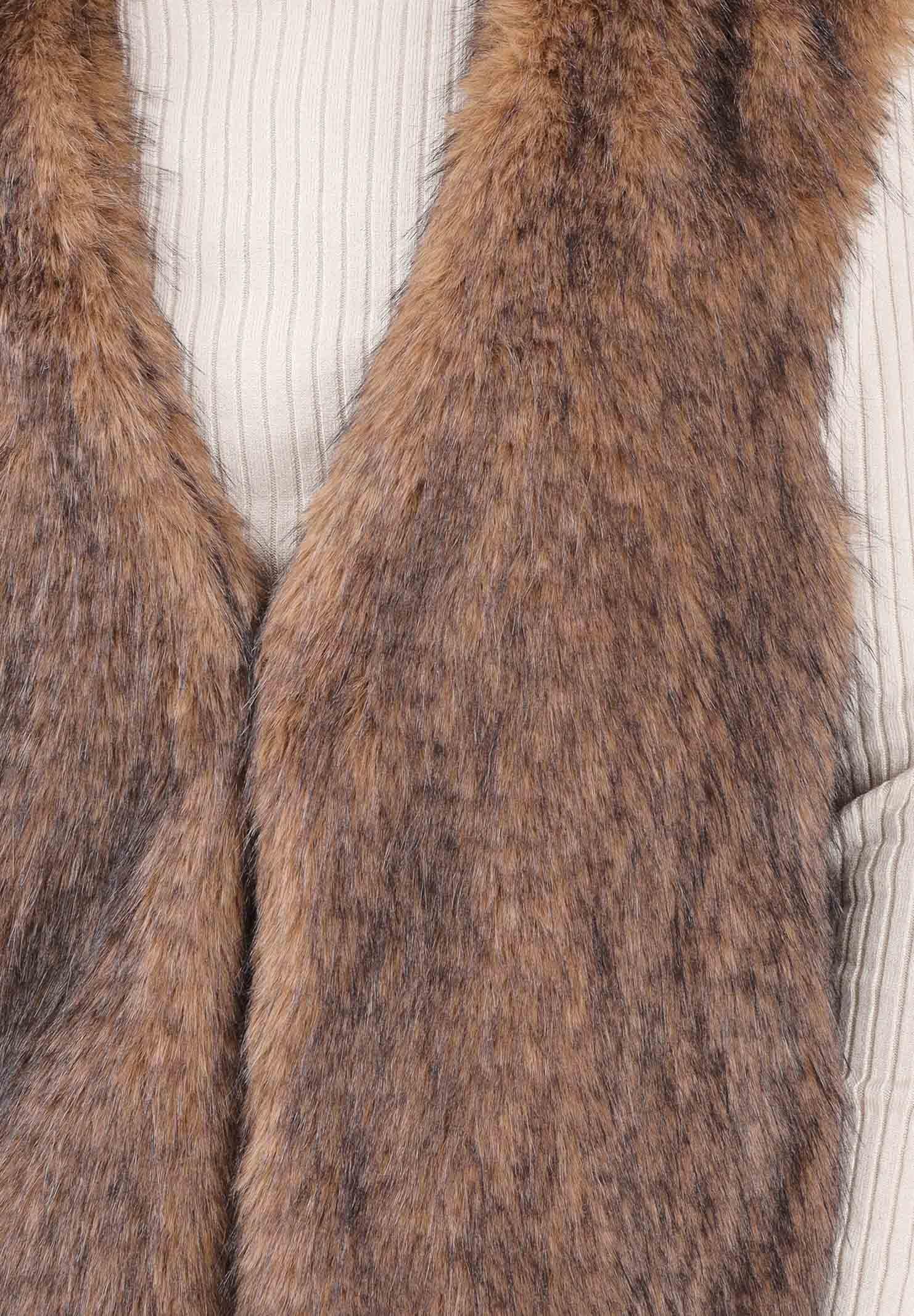 ONLY Pelliccia smanicata marrone da donna 15354308 Tannin ONLY 