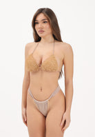 F**K Bikini oro da donna con texture effetto pelo FK26-SW1121GD . F**K 