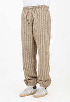 LACOSTE Pantalone sportivo beige da uomo con monogramma XH8908 IXQ LACOSTE 