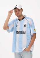 BARROW T-shirt a manica corta bianca e azzurra per uomo e donna  ispirata al mondo sportswear S6BWWOTH074 41201 BARROW 