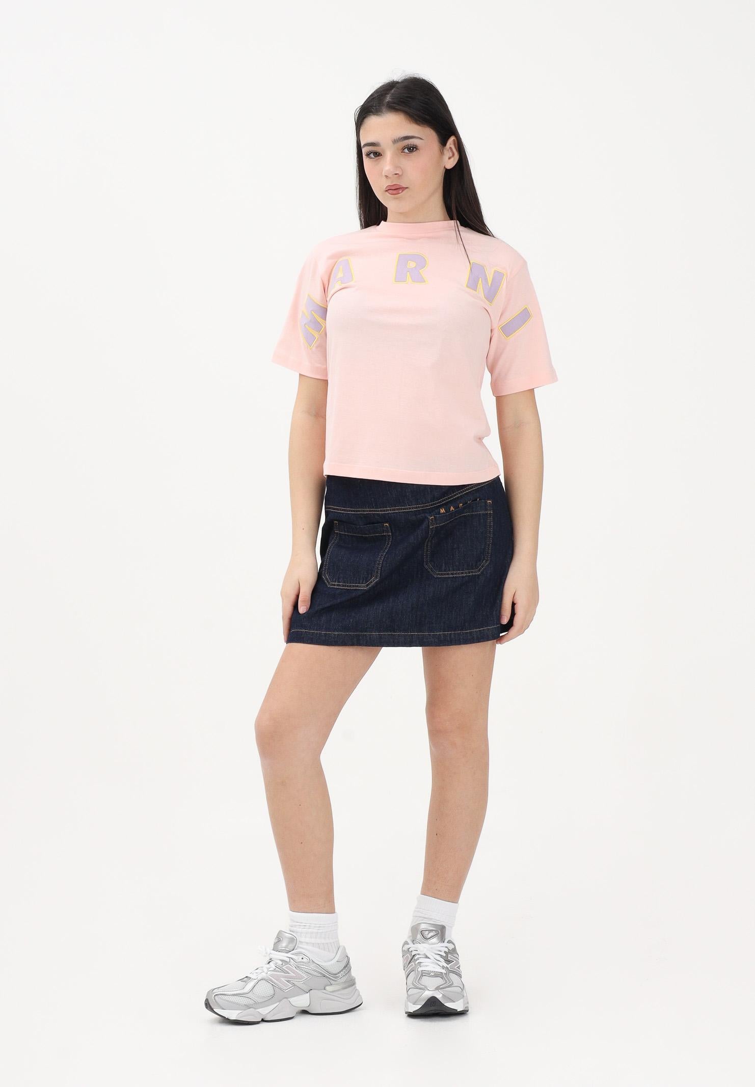 MARNI Gonna corta in denim blu per donna, ragazze e bambine M01754M00WG 0M01 MARNI 