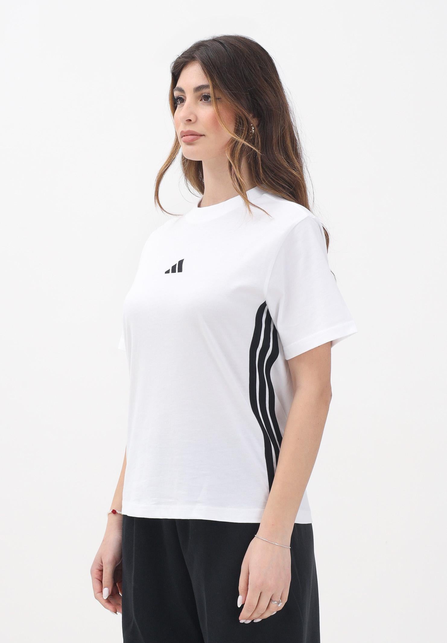 ADIDAS PERFORMANCE T-shirt a manica corta Essentials 3-Stripes Cotton bianca da donna JD0844 . ADIDAS PERFORMANCE 
