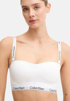 CALVIN KLEIN Bralette bianca da donna con fascia logata LV00QF8497 100 CALVIN KLEIN 