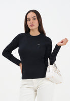 LEVI'S® Maglioncino girocollo nero da donna realizzato in tessuto a costine A0719-0035 . LEVI'S® 