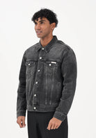CALVIN KLEIN JEANS Giubbotto Classic in denim nero da uomo LV04RE765G2U4 . CALVIN KLEIN JEANS 