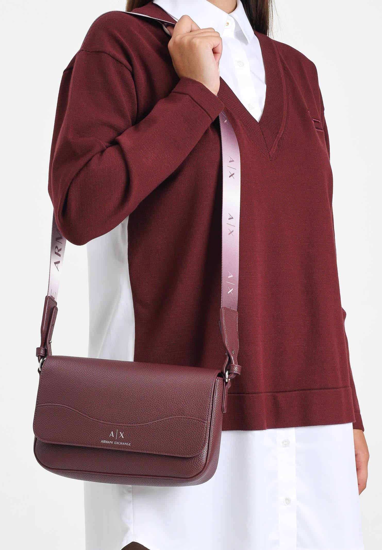 ARMANI EXCHANGE Borsa a tracolla bordeaux da donna con logo 942912CC783 UA343 ARMANI EXCHANGE 