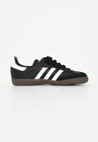 ADIDAS ORIGINALS Sneakers Samba OG Comfort Closure Elastic Lace nere per bambino e bambina JQ6390 . ADIDAS ORIGINALS 