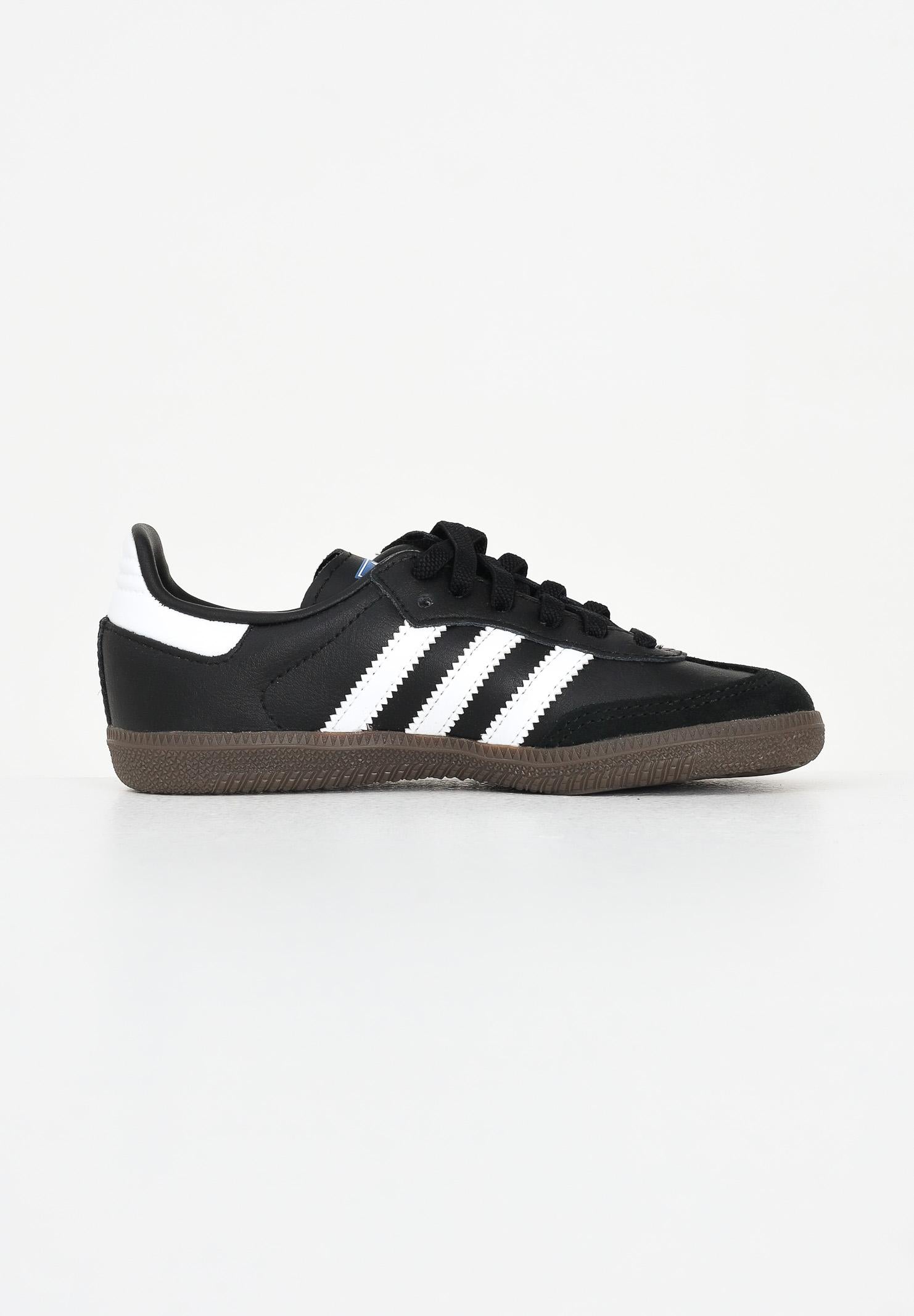 ADIDAS ORIGINALS Sneakers Samba OG Comfort Closure Elastic Lace nere per bambino e bambina JQ6390 . ADIDAS ORIGINALS 