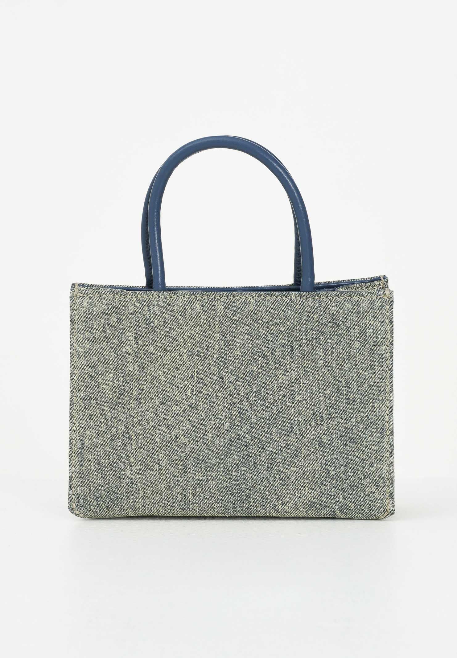 DIESEL Borsa DSL 3D in denim solarizzato da donna con logo istituzionale J02529P5499 H8457 DIESEL 