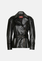 MAX MARA Giacca biker in pelle nera MSTGIUSTO da donna. 2626446011600 004 MAXMARA 