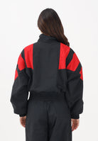 ADIDAS ORIGINALS Giacca a vento BLOCKED WASHED nera e rossa da donna KE5036 . ADIDAS ORIGINALS 