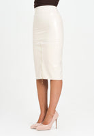 ELISABETTA FRANCHI Gonna midi latte da donna con texture stampa cocco<BR/> GO10856E2 DZ9 ELISABETTA FRANCHI 