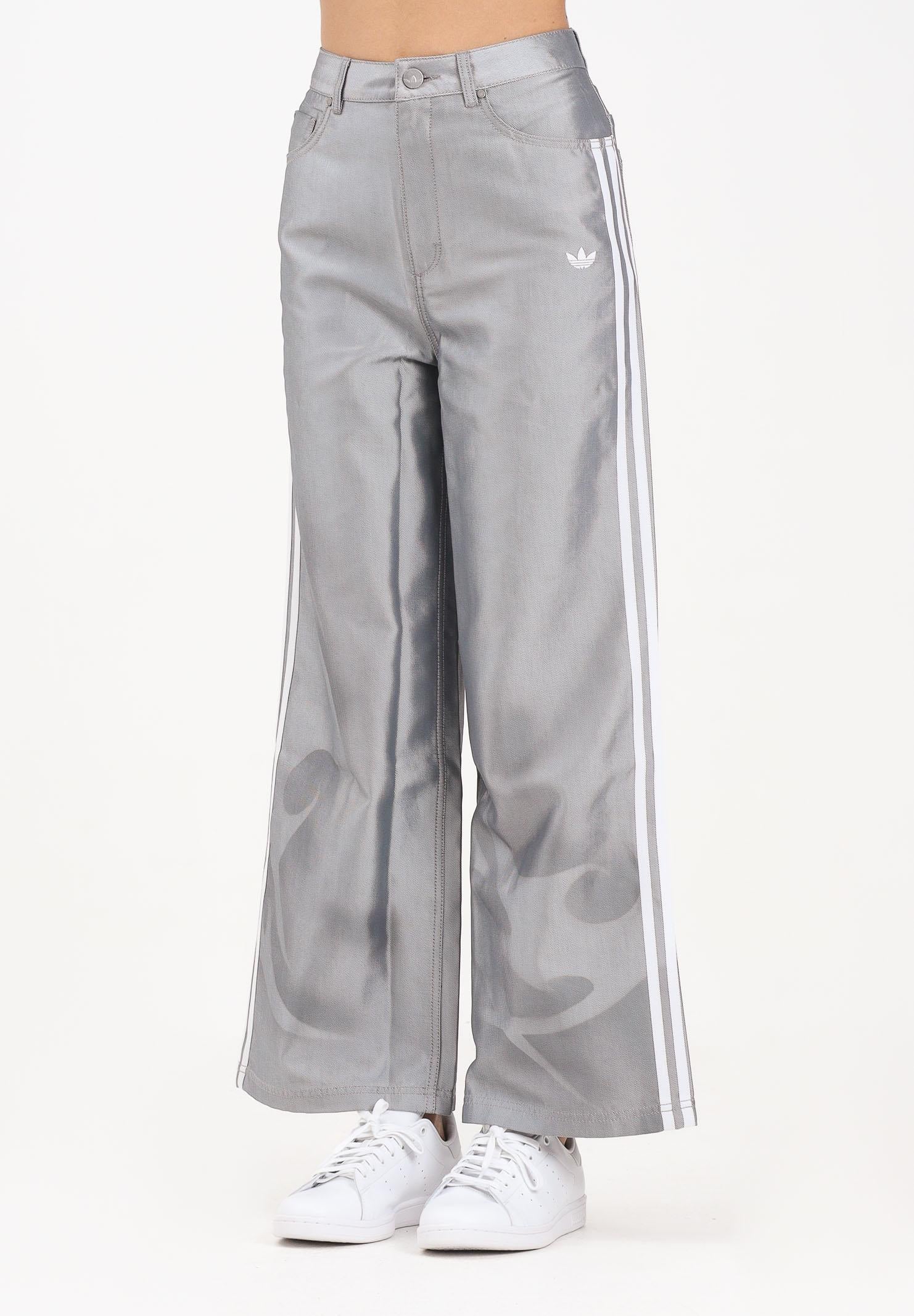 ADIDAS ORIGINALS Jeans Adilenium Season 4 Teamgeist Baggy Shine grigio da donna KE9800  ADIDAS ORIGINALS 