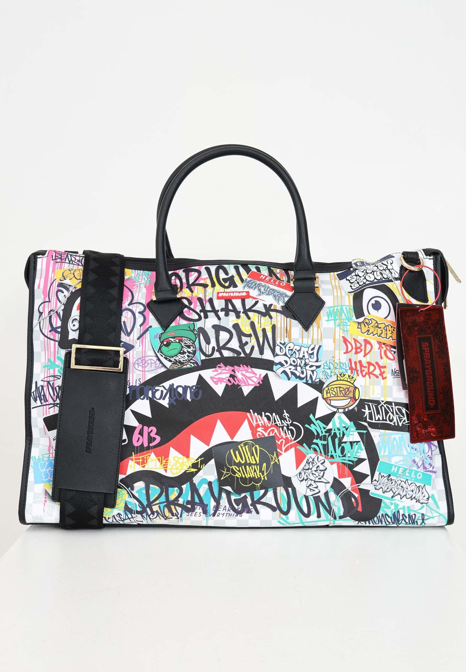 Shopper THE RIZZ CREAM PYRAMID DUFFLE bianca da donna 910D6601NSZ . SPRAYGROUND 