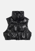 ADIDAS ORIGNALS Piumino croppato Essentials Glossy 2-In-1 nero da donna JX2988 . ADIDAS ORIGINALS 