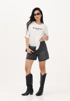 PINKO T-shirt a manica corta bianca da donna con maxi stampa sul retro 106872A3B3 Z05 PINKO 