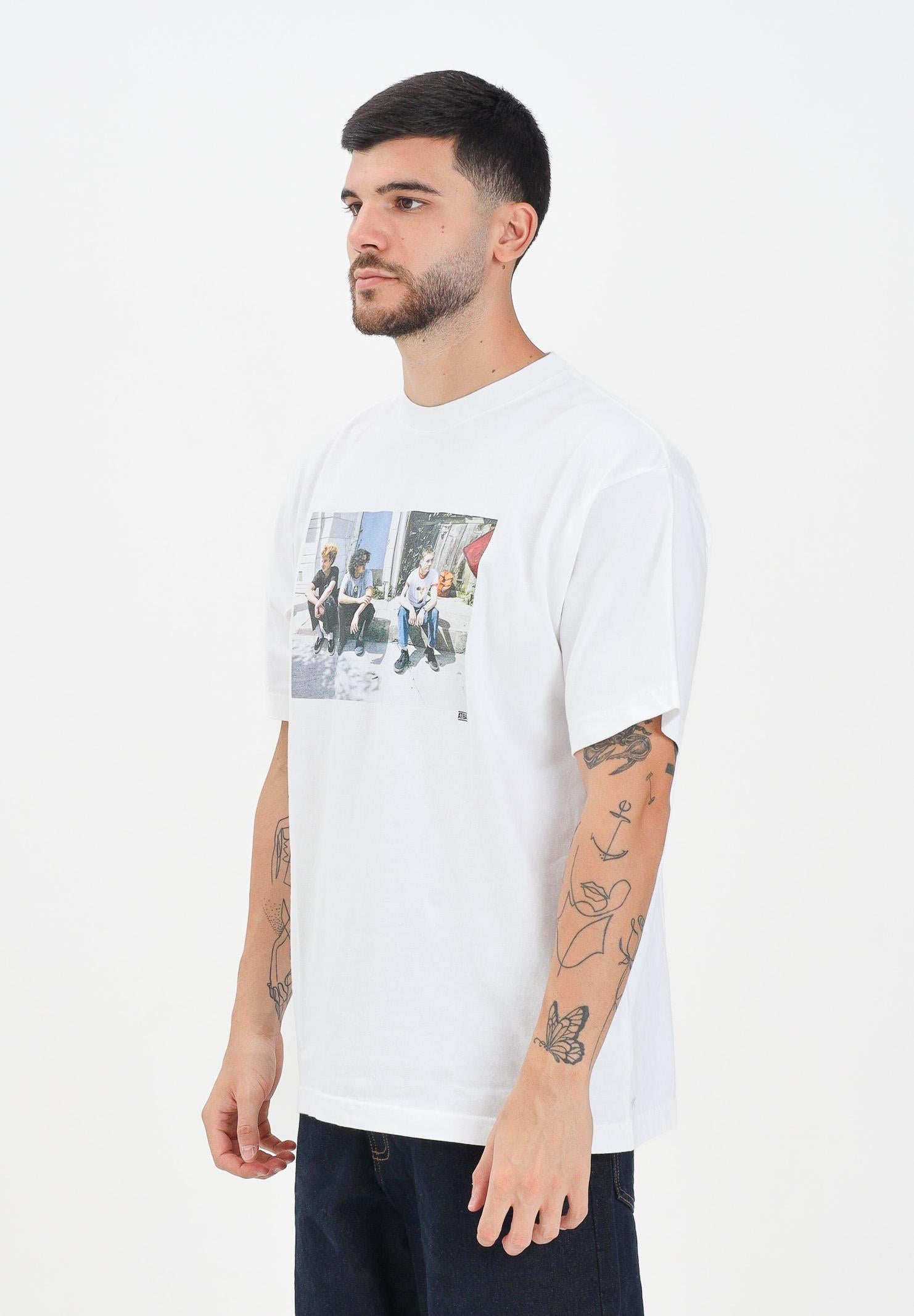 VANS T-shirt a manica corta SKATE ATIBA HAZE CURB CREW bianca da uomo VN000QJPWHT1 . VANS 