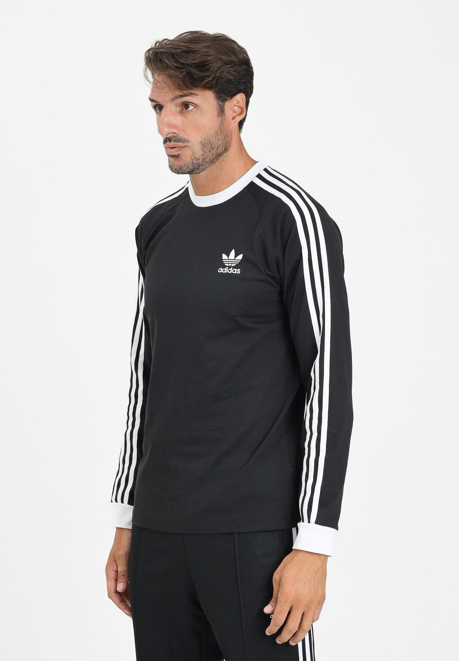 ADIDAS ORIGINALS T-shirt a manica lunga Adicolor Classics 3-Stripes nera da uomo IA4877 . ADIDAS ORIGINALS 