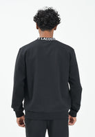 LACOSTE Felpa girocollo nera da uomo con marchio Jacquard SH9542 031 LACOSTE 