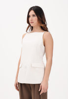 ARMANI EXCHANGE Top panna da donna con schiena scoperta XW001952AF21555 U1003 ARMANI EXCHANGE 