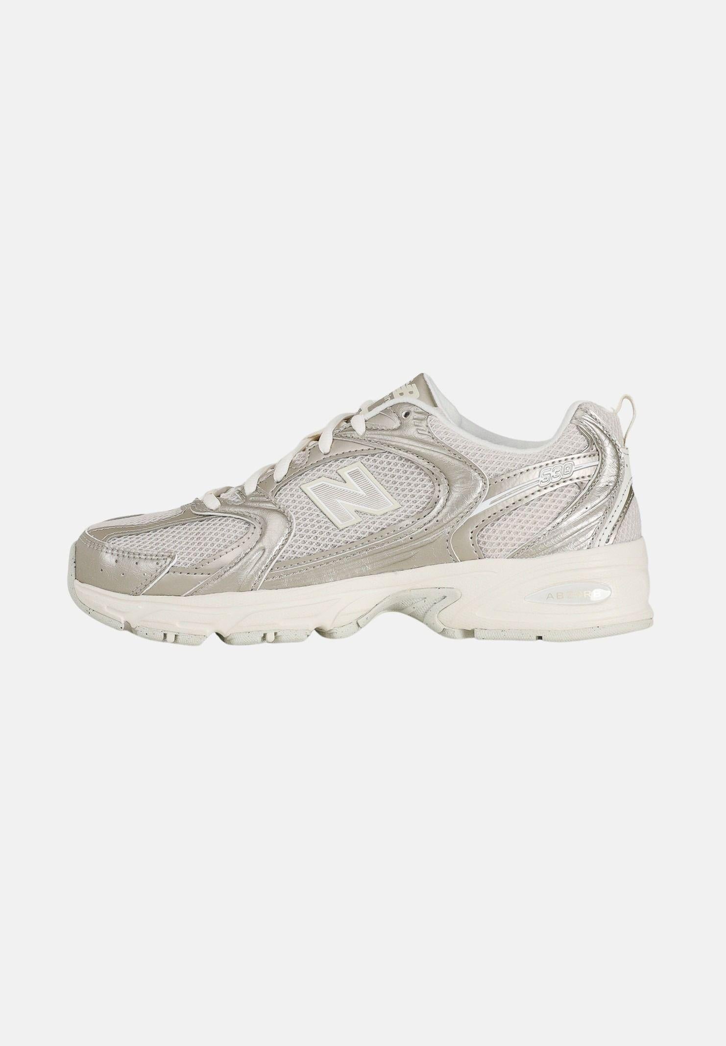 NEW BALANCE Sneakers 530 bianca e oro per uomo e donna U5301Z0 . NEW BALANCE 