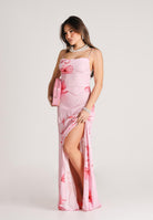 MAR DE MARGARITAS Abito lungo Kelly rosa da donna con stampa floreale MMABW01528 RO80 Mar de margaritas 